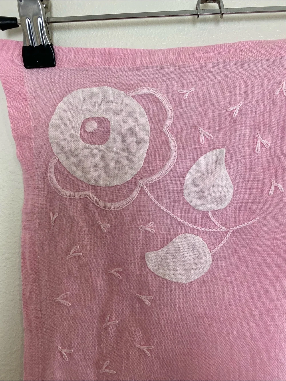 Vintage embroidered pink